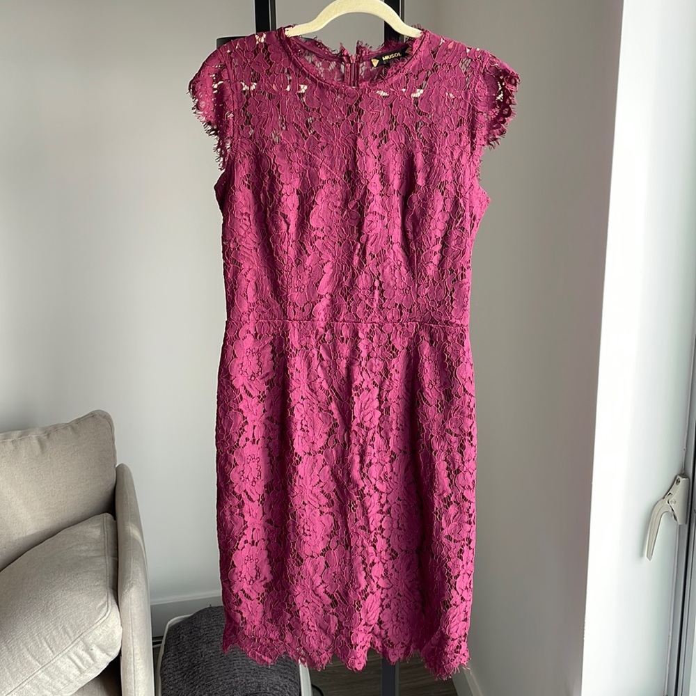 Burgundy Lace Dress
